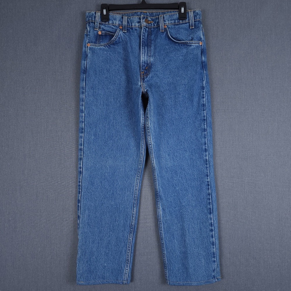 Vintage Levis 505 Orange Tab Jeans Mens 34x30 (Fits 31x27) Hemmed Straight Denim